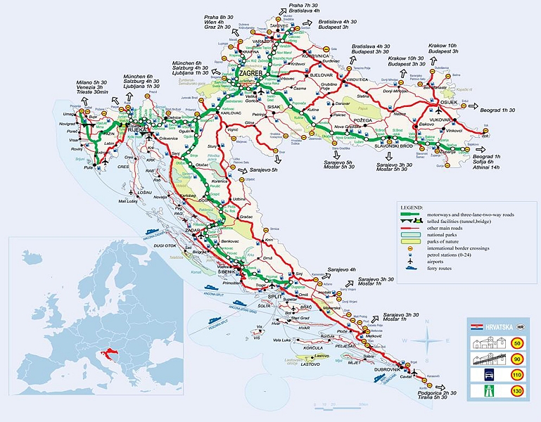 Travel Map.jpg - Croation main Roads
